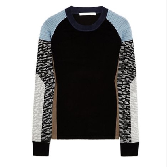 Jonathan Simkhai Dark and Light Blue Apres-Ski Sweater - Size M - Picture 1 of 15